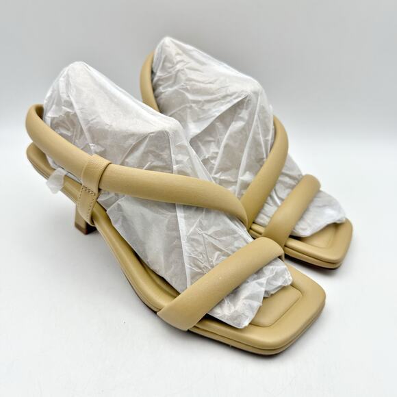 Vince Womens Coline Sandal Heel US 5.5M EU 35.5 Tan Nude Leather NIB - Picture 6 of 13